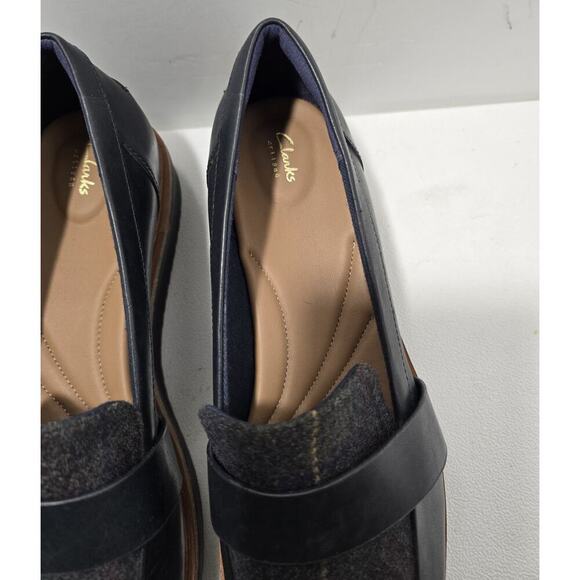 Clarks Women's Teadale Elsa Penny Loafer Wedge Comfort Shoe Office Preppy 9 M - Picture 3 of 10